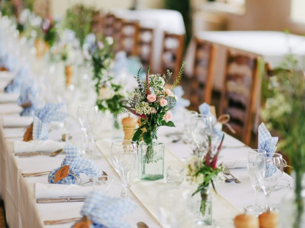 clear wine glass lot on table